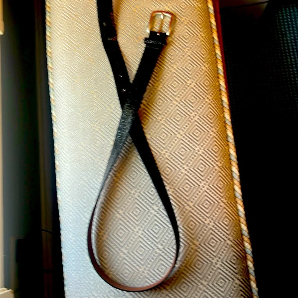 BOSCA MENS BELT FINE LEATHER BLACK 36